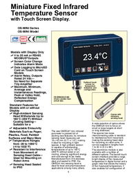 Thumbnail of document Data Sheet - OS-MINI Miniature Fixed Infrared Temperature Sensor with Optional Touch Screen Display